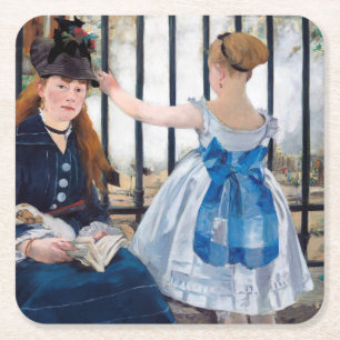 Dessous De Verre Carré Le Chemin de fer, Edouard Manet