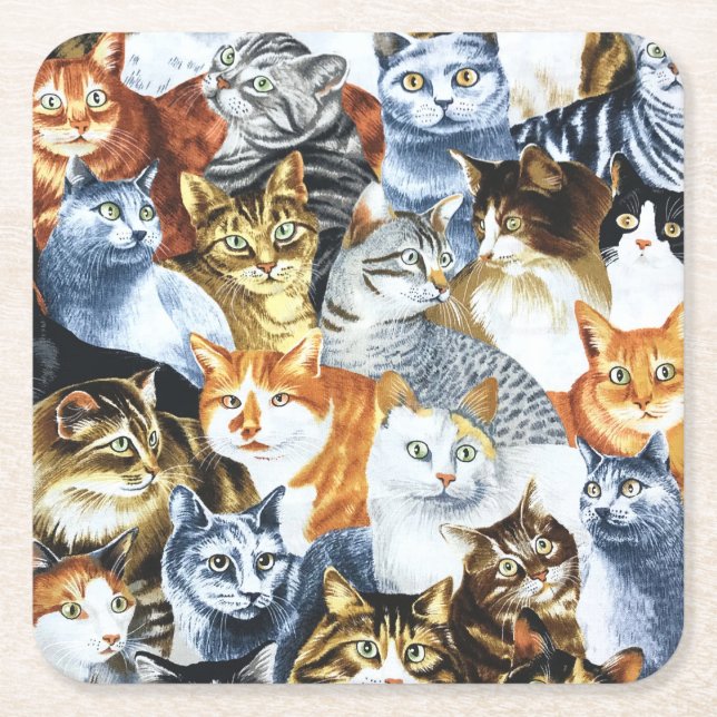 Dessous De Verre Carré Le Clowder de CATS (Devant)