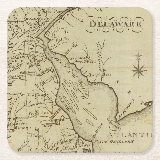 Dessous De Verre Carré Le Delaware (Devant)