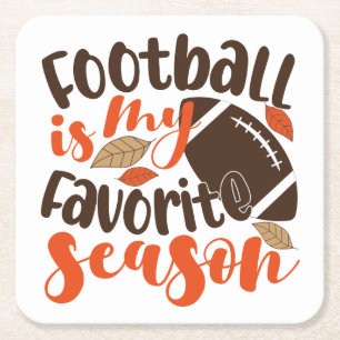 Dessous De Verre Carré Le football est ma saison préférée