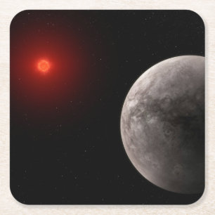 Dessous De Verre Carré Le Hot Rocky Exoplanet Trappist-1 B.
