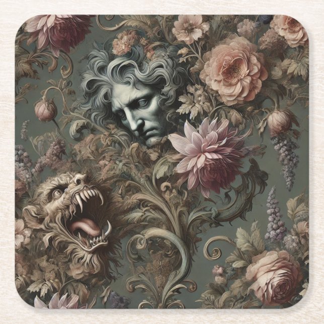 Dessous De Verre Carré Le paradoxe du gardien de route - Coussin mythique (Devant)