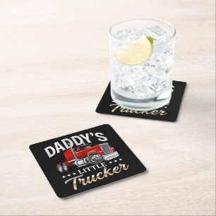 Dessous De Verre Carré Le Petit Camionneur de Papa