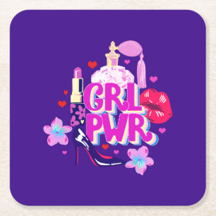 Dessous De Verre Carré Le pouvoir des filles