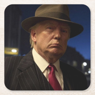 Dessous De Verre Carré Le président américain Donald Trump parrain