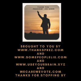 Dessous De Verre Carré Le président Merci Joe Biden