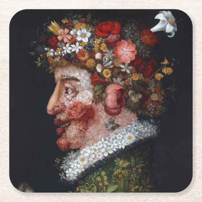 Dessous De Verre Carré Le Printemps, Arcimboldo (Devant)
