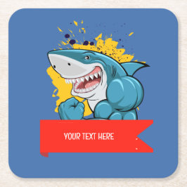 DESSOUS DE VERRE CARRÉ LE REQUIN 