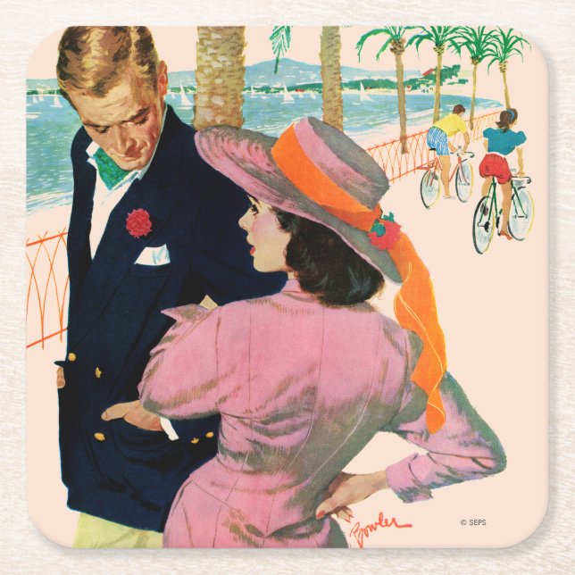 Dessous De Verre Carré Le Stategy de l'amour (Devant)