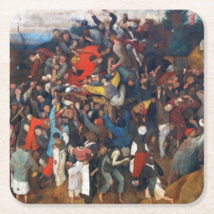 Dessous De Verre Carré Le vin de Saint Martin, Pieter Bruegel