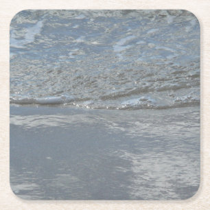 Dessous De Verre Carré L'eau sur la plage Photographie Abstraite