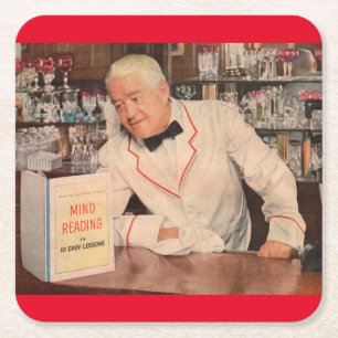 Dessous De Verre Carré lecture d'esprit au bar