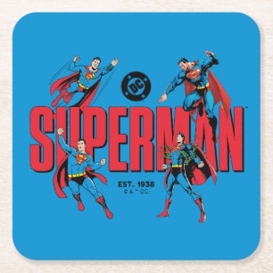 Dessous De Verre Carré Légendes de Superman pour toujours Graphique