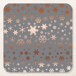 Dessous De Verre Carré L'Élégant Snowflake