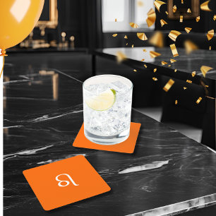 Dessous De Verre Carré Leo zodiac - néon orange