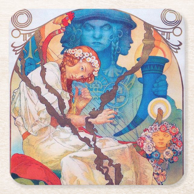 Dessous De Verre Carré L'épopée slave, Alphonse Mucha (Devant)