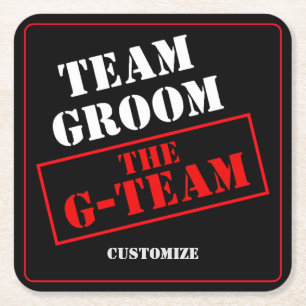 Dessous De Verre Carré L'équipe G-Team Groom