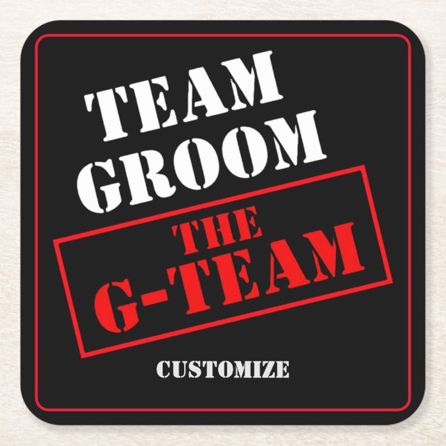 Dessous De Verre Carré L'équipe G-Team Groom (Devant)