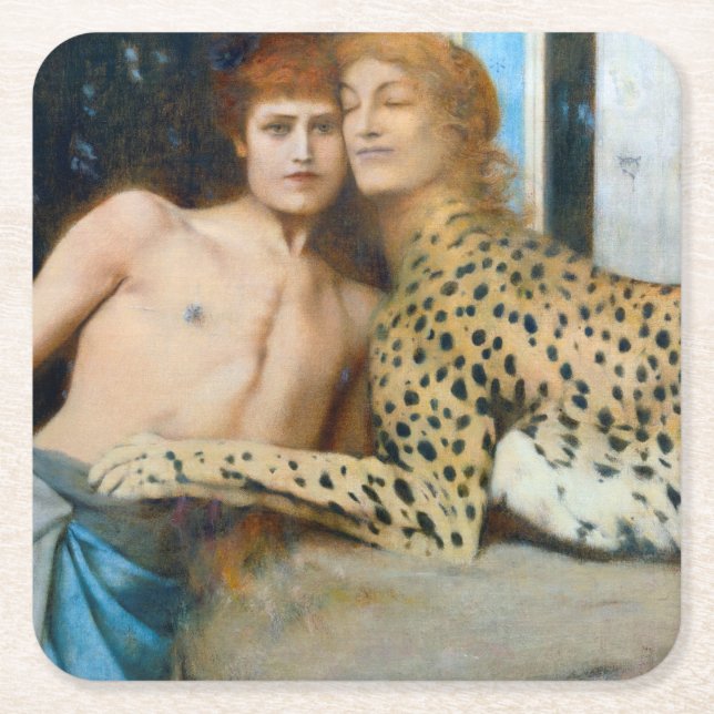 Dessous De Verre Carré Les Caresses, Fernand Khnopff (Devant)