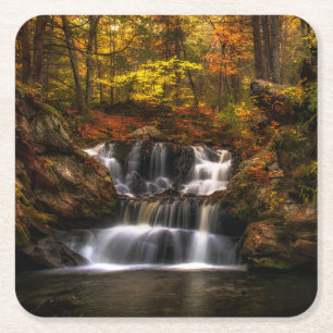 Dessous De Verre Carré Les cascades Connecticut Nouvelle-Angleterre