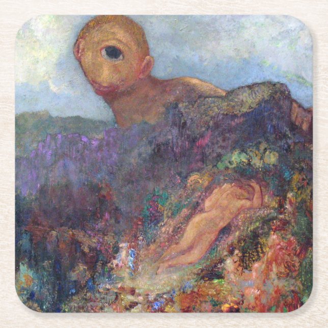Dessous De Verre Carré Les Cyclops, Redon, 1898-1900 (Devant)