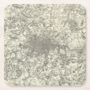 Dessous De Verre Carré Les environs de Londres