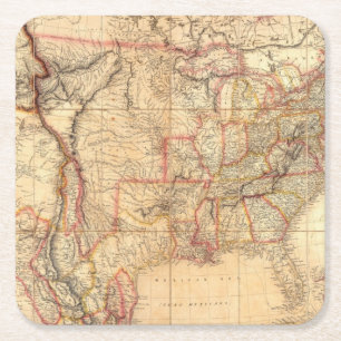 Dessous De Verre Carré Les Etats-Unis d'Amérique 12