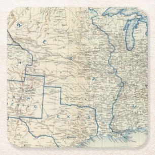 Dessous De Verre Carré Les Etats-Unis en décembre 1860