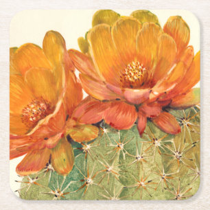 Dessous De Verre Carré Les fleurs d'oranges de Cactus