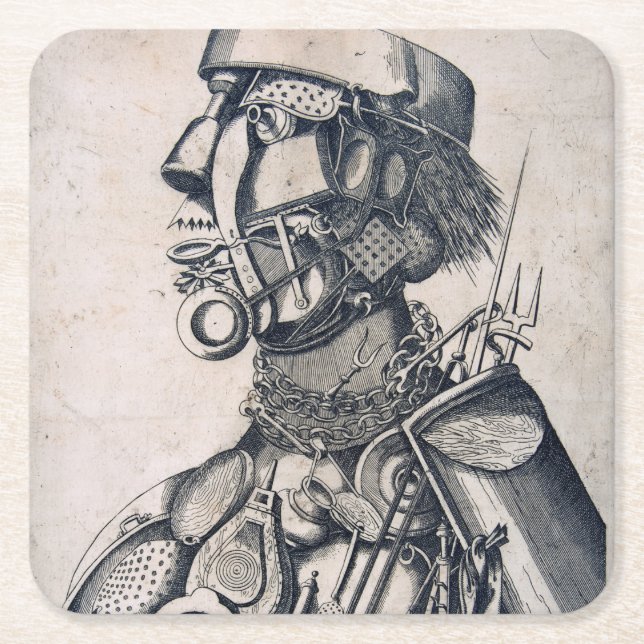 Dessous De Verre Carré Les instruments de subsistance humaine, Arcimboldo (Devant)