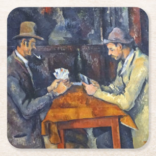 Dessous De Verre Carré Les Joueurs de cartes, Cézanne