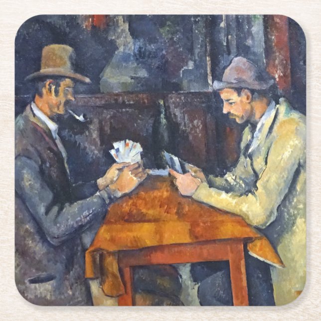 Dessous De Verre Carré Les Joueurs de cartes, Cézanne (Devant)