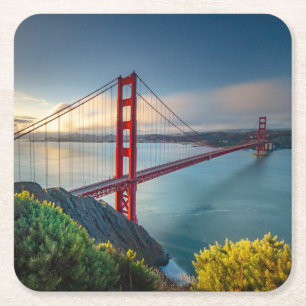 Dessous De Verre Carré Les monuments   Golden Gate San Francisco