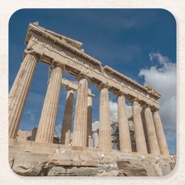 Dessous De Verre Carré Les monuments | Le Parthénon, Grèce (Devant)
