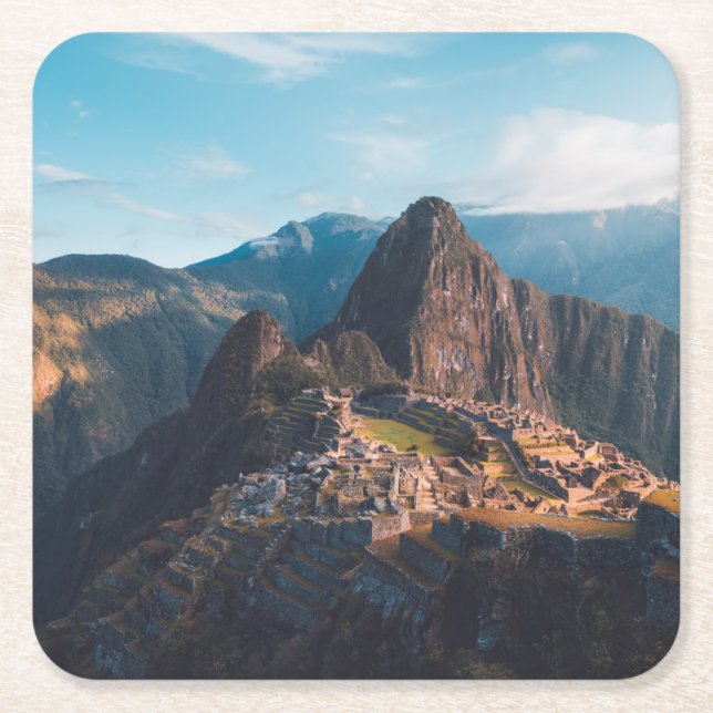 Dessous De Verre Carré Les monuments | Machu Picchu, Pérou (Devant)