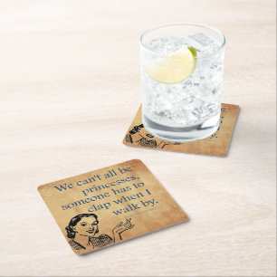 Dessous De Verre Carré Les princesses de SlipperyJoe applaudissent affich