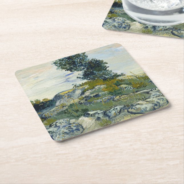 Dessous De Verre Carré Les Rocks Vincent van Gogh (Incliné)