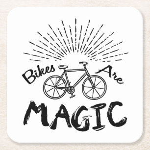 Dessous De Verre Carré Les vélos sont magiques