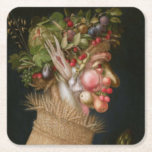 Dessous De Verre Carré L'été, Arcimboldo