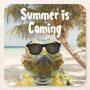 Dessous De Verre Carré L'été arrive