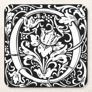 Dessous De Verre Carré Lettre O Monogramme Médiéval Art Nouveau