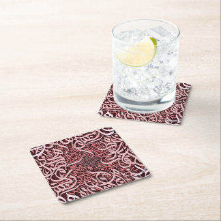 Dessous De Verre Carré lettres arabes rose