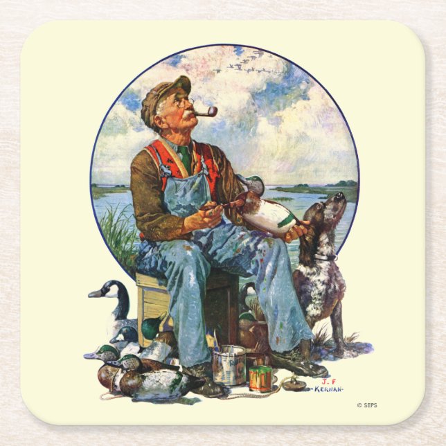 Dessous De Verre Carré Leurres (Devant)