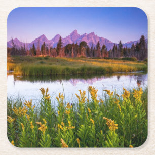 Dessous De Verre Carré Lever de soleil de Teton