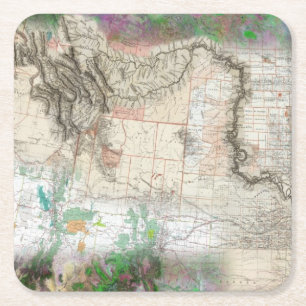 Dessous De Verre Carré Lewis et Clark