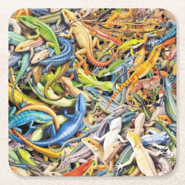 Dessous De Verre Carré lézard forestier (Devant)