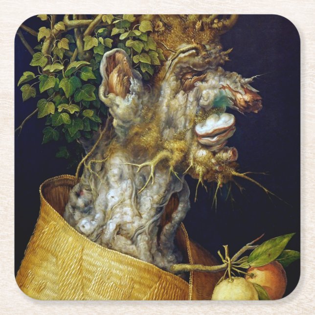 Dessous De Verre Carré L'hiver, Arcimboldo (Devant)