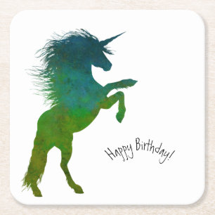 Dessous De Verre Carré Licorne, Anniversaire