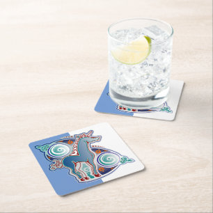 Dessous De Verre Carré Licorne celtique