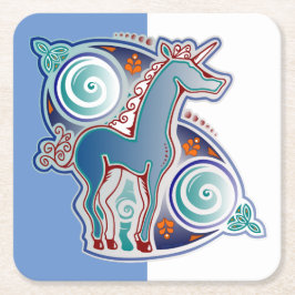 Dessous De Verre Carré Licorne celtique